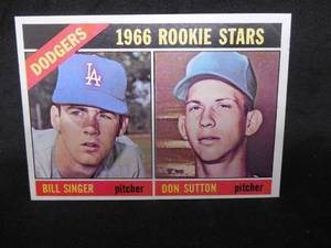 lot 113 image: 1966 Topps Don Sutton Rookie Card #288 Near Mint LK