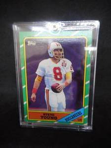 lot 124 image: 1986 Topps Steve Young Rookie Card #374 Near Mint LK