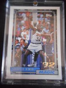 lot 129 image: 1992 Topps Shaquille ONeal Rookie Card #362 - Mint Condition LK