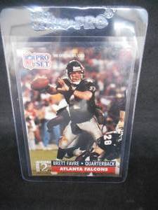 lot 133 image: 1991 Pro Set Brett Favre Rookie Card #762 Near Mint LK