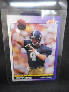 lot 134 image: 1991 Score Brett Favre Rookie Card #611 Near Mint LK