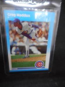 lot 136 image: 1987 Fleer Update Greg Maddux Rookie Card #U-68