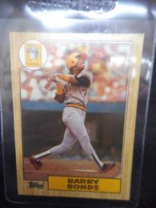 lot 138 image: 1987 Topps Barry Bonds Rookie Card #320 LK