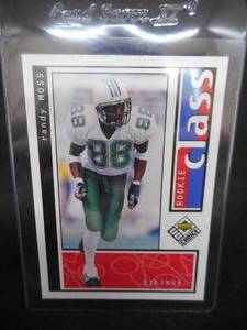 lot 140 image: 1998 UD Choice Randy Moss Rookie Card #200 LK