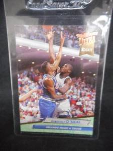 lot 142 image: 1992 Fleer Ultra Shaquille ONeal Rookie Card #328 LK