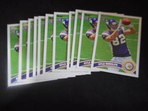 lot 144 image: (11) 2011 Topps Kyle Rudolph Rookie Cards #6