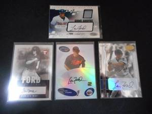 lot 148 image: (4) 2003 Lew Ford Autograph Rookie Cards LK