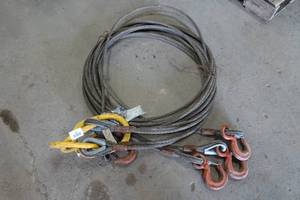lot 63 image: Steel Wire Rope Sling with Hooks