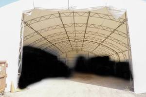 lot 1A image: 56 x 100 x 22 Big Top Manufacturing Hoop Shed