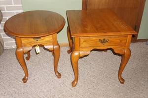 Wood Side Tables with Drawers