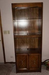 Lighted Wood Display Case