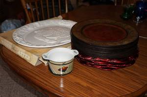 Charger Plates, Turkey Platter, Minnesota Wild Crock