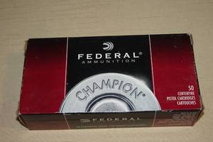 lot 12 image: 50 Federal Champion 9mm Luger 115 Gr FMJ RN Ammo