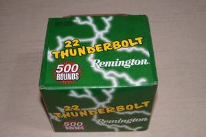 lot 33 image: 500 Remington 22 Thunderbolt .22 LR RN Ammo