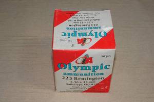 lot 37 image: 50 Olympic .223 Rem 55 Gr FMJ Ammo