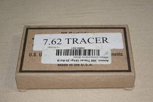lot 44 image: 20 7.62 x 51mm (.308) 141 Gr FMJ Ball Tracer Ammo