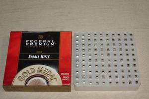 lot 64 image: 100 Federal Gold Medal Small Rifle Match Primers