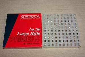 lot 73 image: 100 Federal 210 Large Rifle Primers