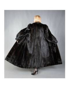 lot 2 image: Ladies Full Length Fully Let Out Female Dark Ranch Mink Fur Coat