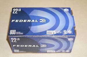 lot 21 image: 800 Federal .22 LR 40 Gr LRN Ammo