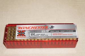 lot 23 image: 100 Winchester Super-X .22 LR 40 Gr RN Ammo