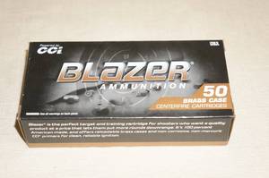 lot 26 image: 50 Blazer Brass 9mm Luger 124 Gr FMJ Ammo
