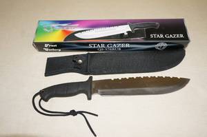 lot 35 image: New Frost Cutlery Quicksilver Star Gazer Fixed Blade Knife
