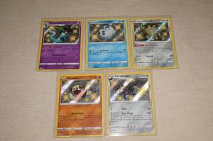 lot 62 image: 5 Shining Fates Shiny Vault Pokemon Cards - Silicobra, Holos