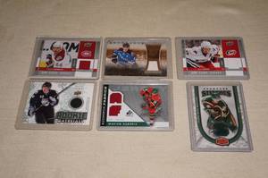 lot 78 image: Hockey Jersey Insert Cards - Gaborik, Staal, Stastny