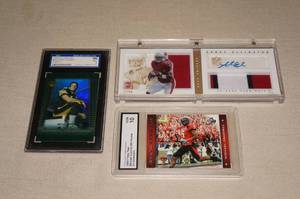 lot 79 image: Football Insert Cards - Crabtree RC, Ellingson 49 Auto