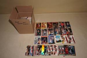 lot 88 image: Box of Basketball Cards - Kemp and Iverson RC, Some Jordans