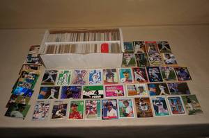 lot 96 image: Box of Baseball Cards - 80s and 90s