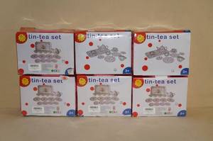 lot 106 image: 6 NEW Tin Tea Sets