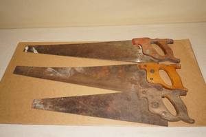 lot 146 image: 3 Vintage Superior Hand Saws
