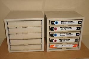 lot 147 image: 2 Screw Organizer Cabinets with Trays