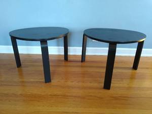 Pair of Black Ikea End Tables
