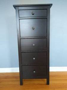 Black Five Drawer Ikea Chest