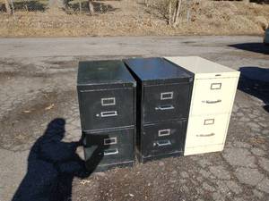 Three Filing Cabinets