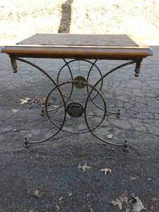 Metal Base End Table