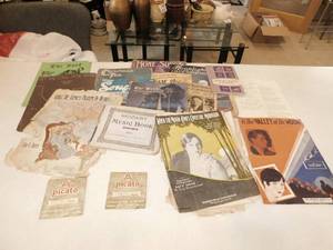lot 36 image: Vintage Music Books  Pioneer Press Newspaper