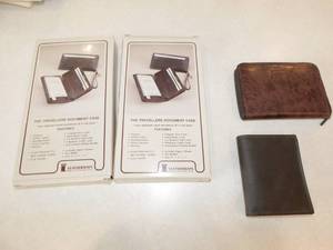 lot 41 image: 2 New Leatherways Travelers Document Cases  2 Billfolds