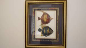lot 87 image: Framed Wall Picture of 2 Angel Fish by Paragon Picture Gallery
