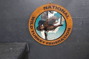 lot 38 image: ROUND NATIONAL TURKEY MIRROR