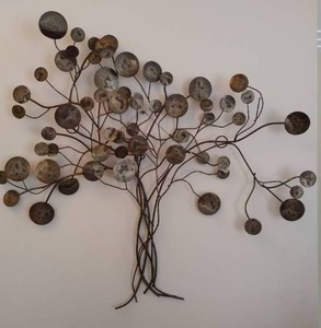 lot 142 image: C.Jere Style Metal Wall Hanging