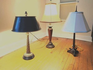 lot 203 image: Three Table Lamps