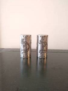 lot 210 image: Pewter Salt and Pepper Shakers