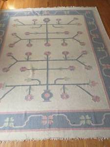 lot 161 image: Cotton rug With Floral Design