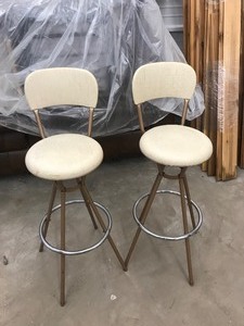2 mid century modern stools original from the 1960s