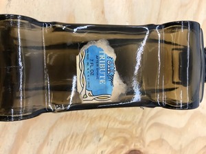 Amber cologne bottle