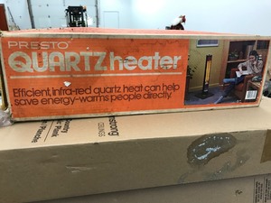vintage quartz heater new in box